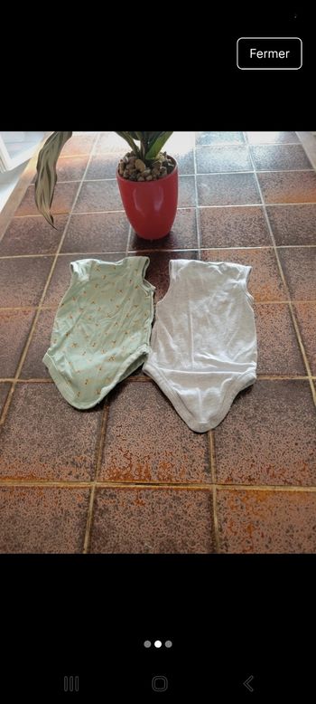 Lot 2 bodies sans manche