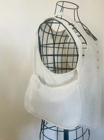 Sac À Bandoulière blanc  En Velours Côtelé Pour Femmes neuf