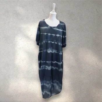 Robe longue ample taille unique tie and dye