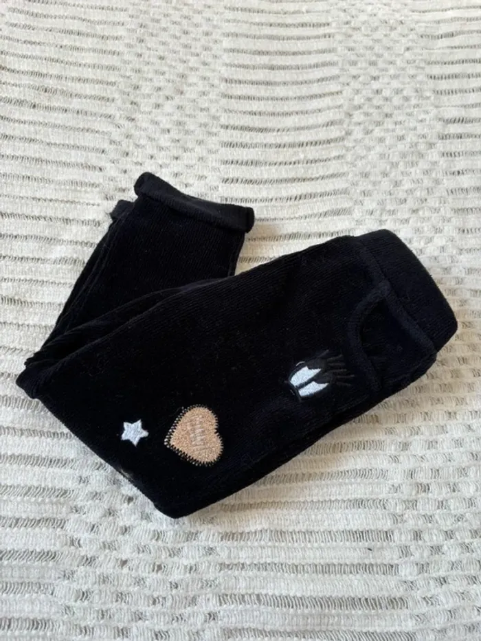 Legging fille en velours noir Disney 18 mois - photo numéro 5