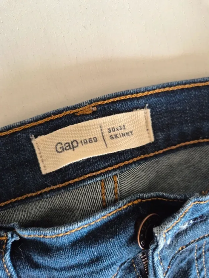 Jeans GAP Skinny 30 x 32 bleu foncé - photo numéro 6