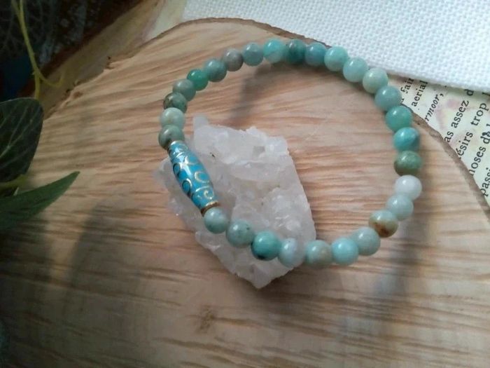 Bracelet bouddhiste amazonite - photo numéro 2