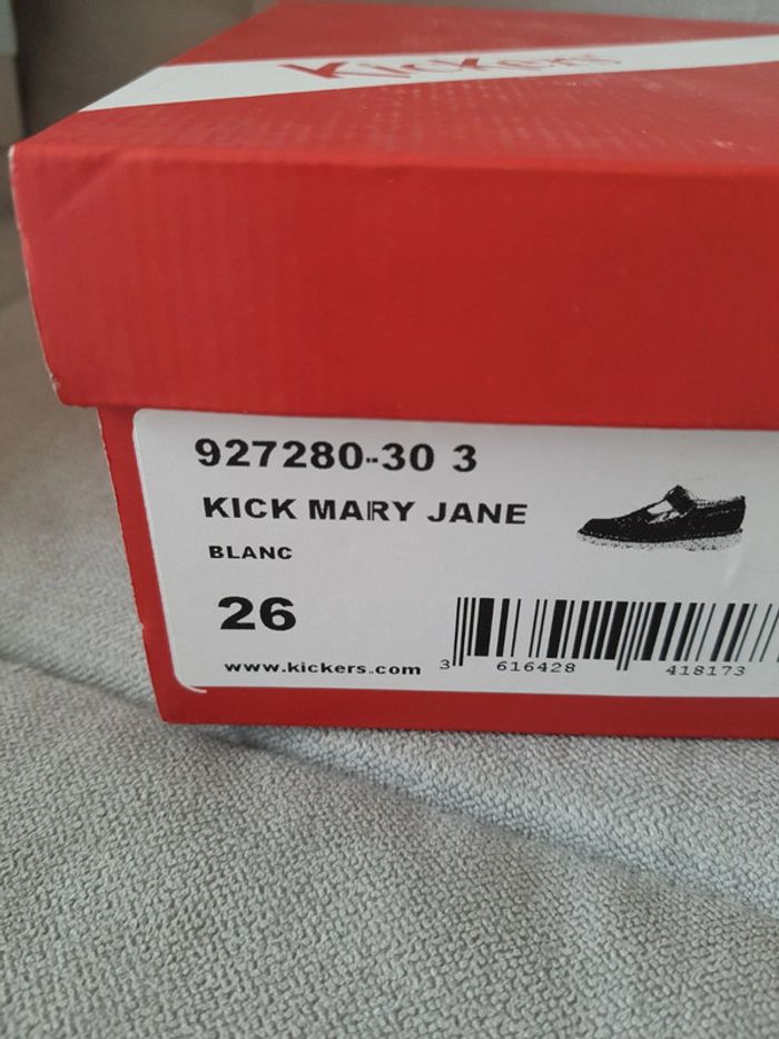 Babies salomés ballerines mary jane en cuir Kickers pointure 26 neuf avec étiquettes - photo numéro 8