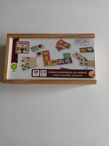 Dominos réversibles les animaux l'atelier du bois complet