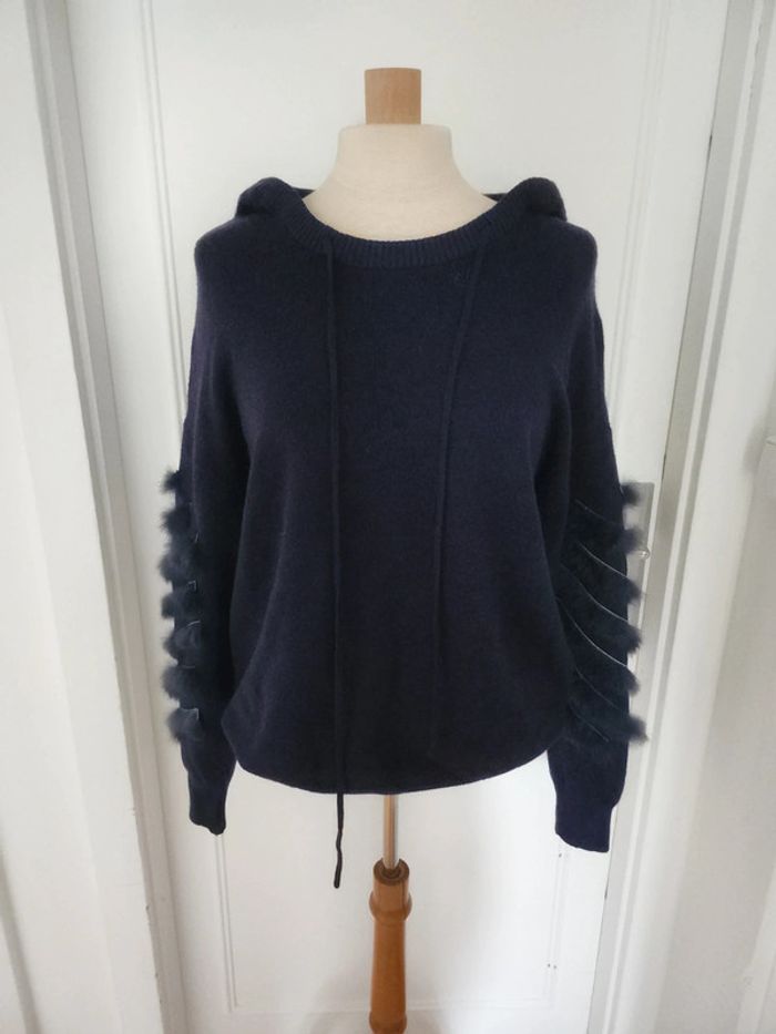 Pull à capuche laine/angora - photo numéro 3