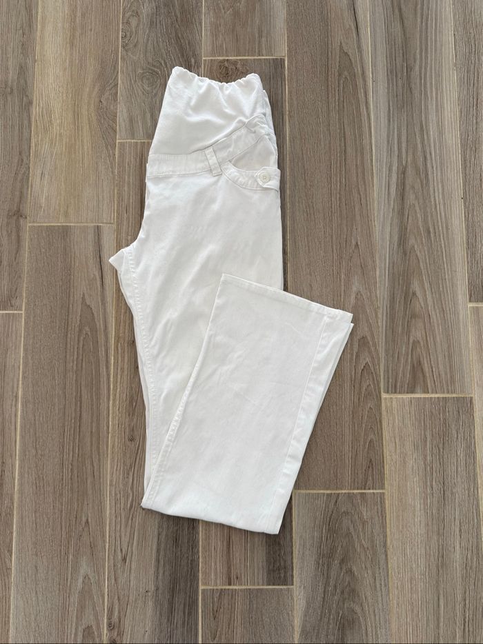 Jeans blanc de grossesse femme enceinte colline by verbaudet 38/M - photo numéro 3