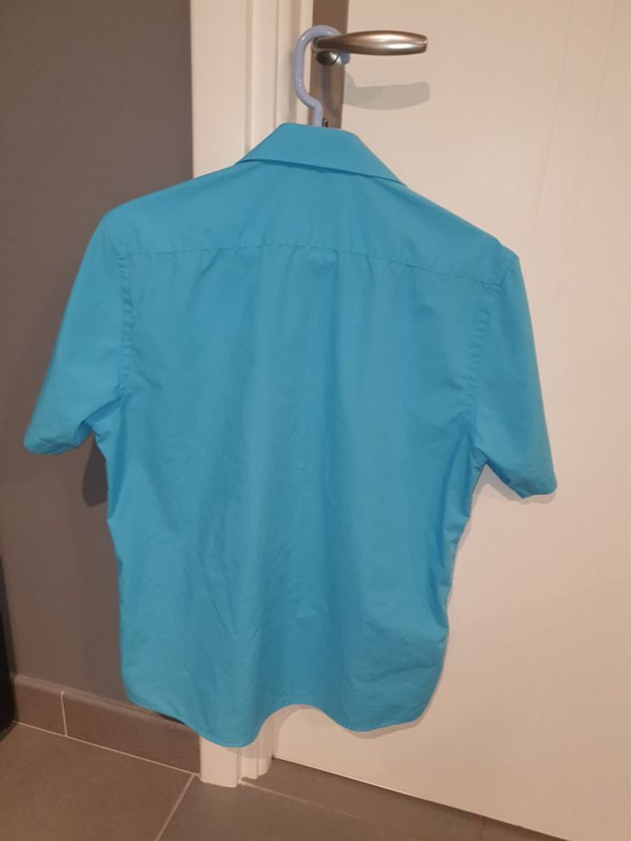 Chemise manches courtes 39/40 turquoise - photo numéro 2