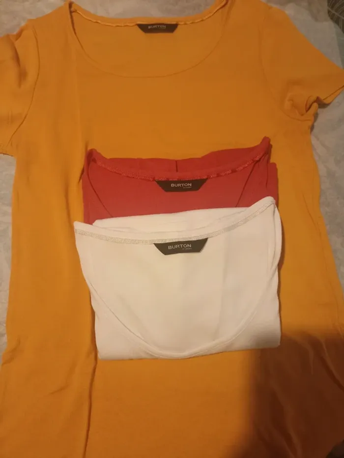 Lot 3 T-shirt - T38 - Burton - photo numéro 2