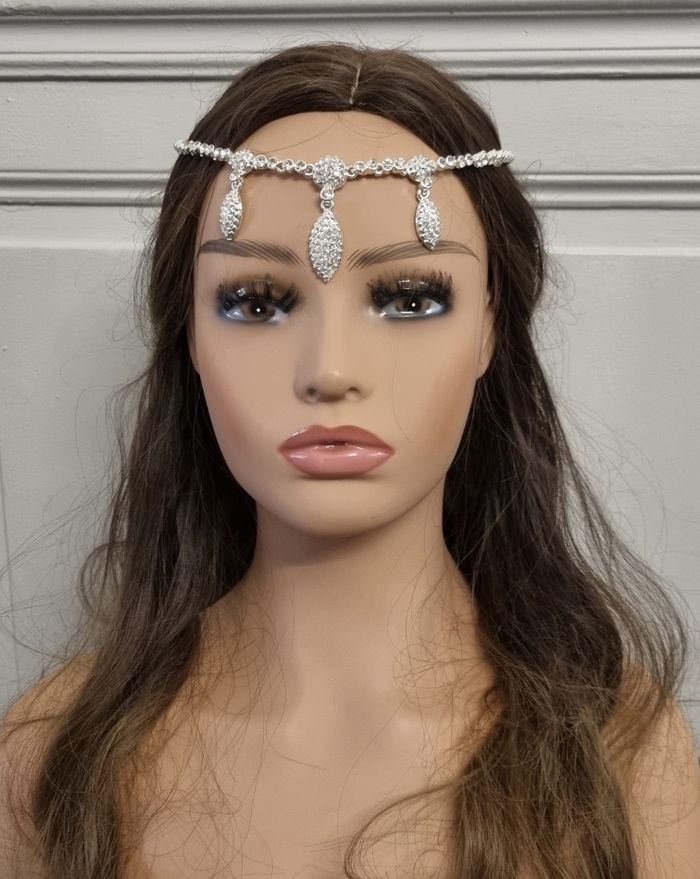 Bijou de tête algérien argenté "Khit El Rouh"