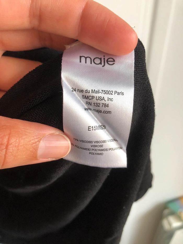 Haut manche longues noir maje - photo numéro 4