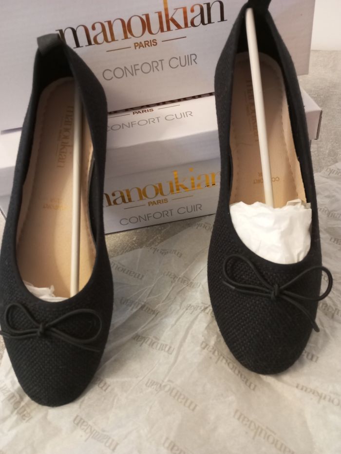 Ballerines Manoukian noires taille 39 - photo numéro 2