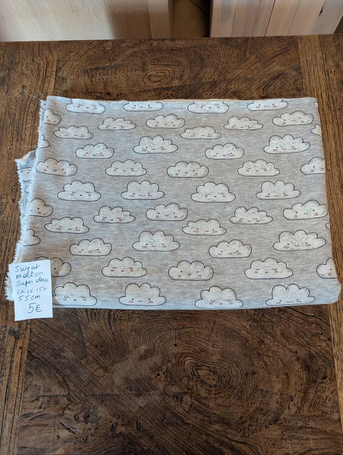 Tissu sweat super doux ( molleton)