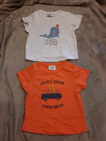 Lot de 2 t-shirts 3 mois