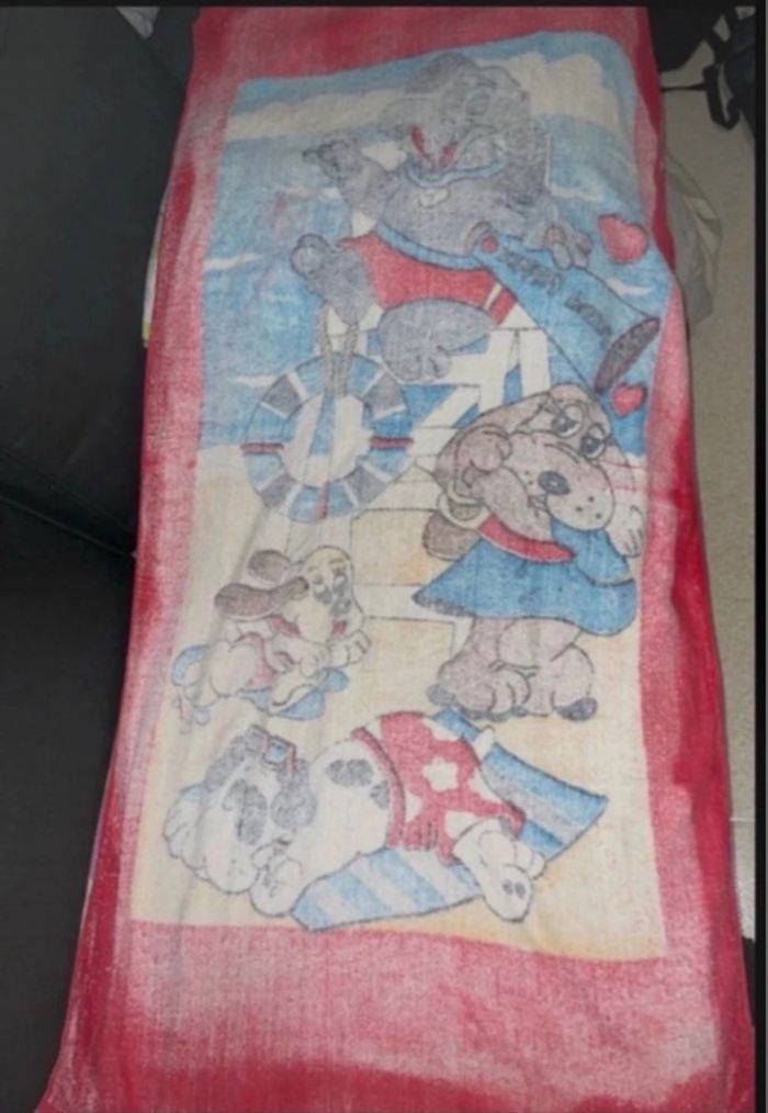 Serviette de bain ou plage vintage - photo numéro 2