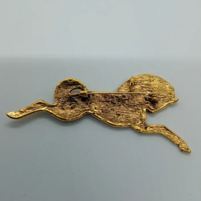 Broche dorée cheval style gréco-romain Neuve - photo numéro 3