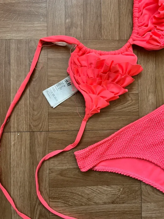 Maillot de bain 2 pièces rose H&M - photo numéro 2