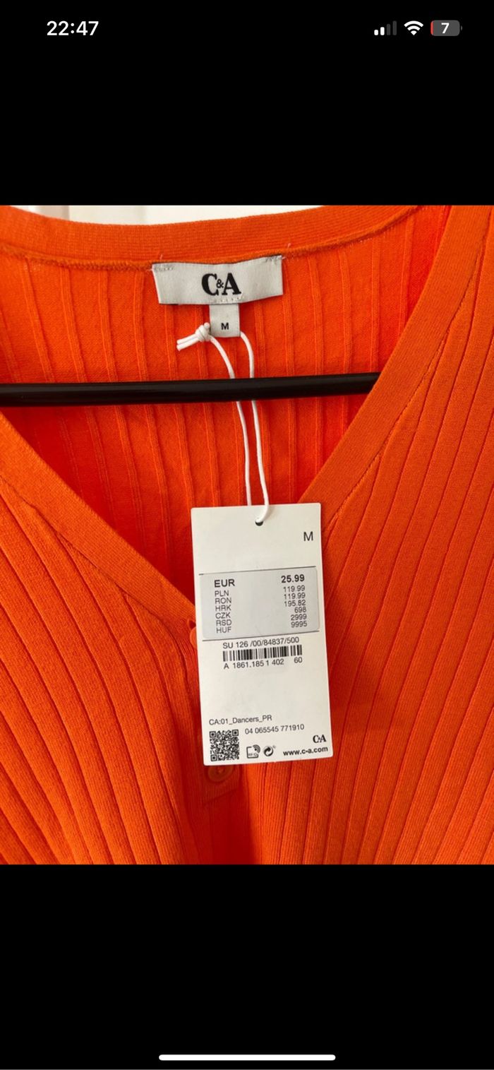 Pull orange - photo numéro 3