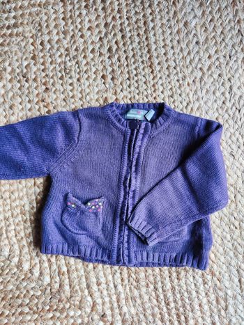 Gilet violet 12 mois épais
