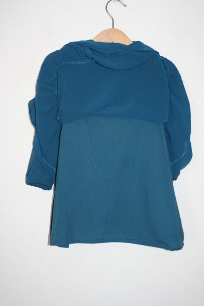 Robe bleue avec voilage ZY taille 3/4 ans - photo numéro 4