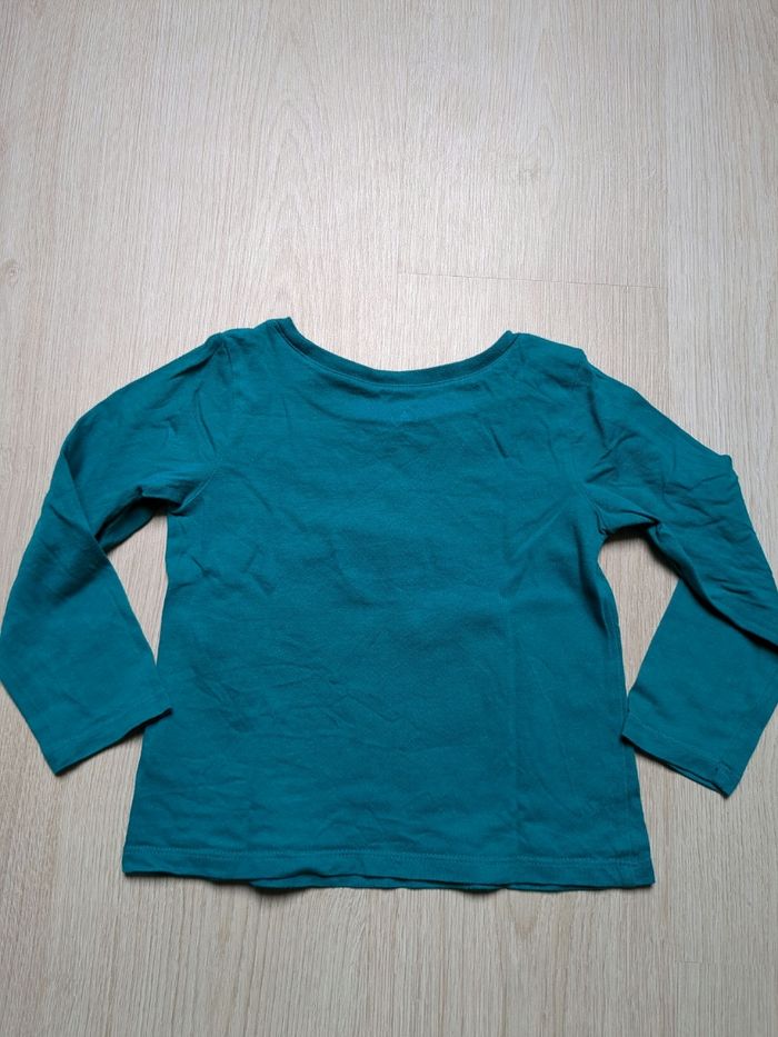 T-shirt manches longues vert baby gap 3 ans - photo numéro 4