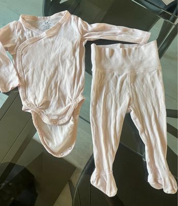 Lot 2 ensembles body legging avec pieds intégrés