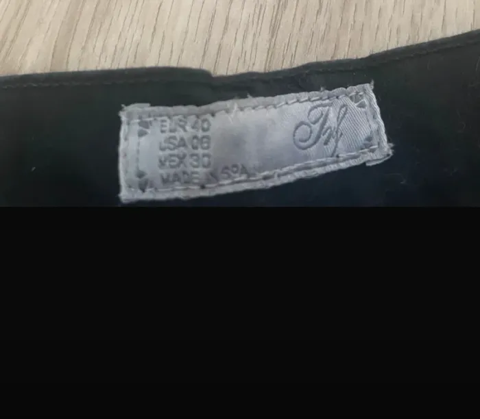 Zara short, bermuda en coton, noir, femme, taille 40 - photo numéro 2