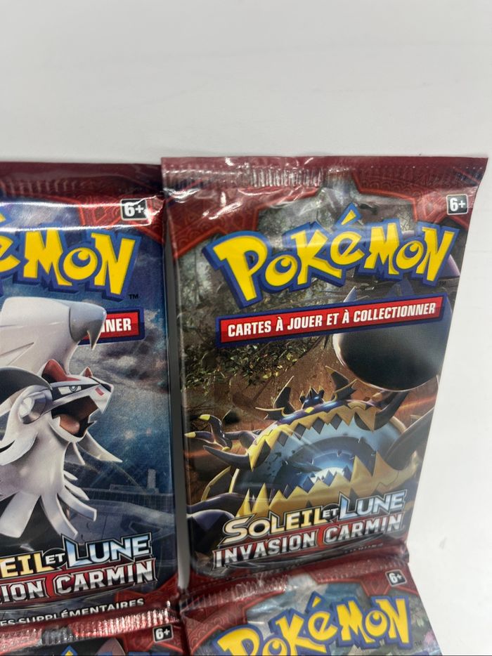 Lot de 4 boosters ARTSET paquets Pokémon Invasion Carmin soleil et Lune SL4 de 2017 Neuf Français et Original Officiel !!!!! - photo numéro 3