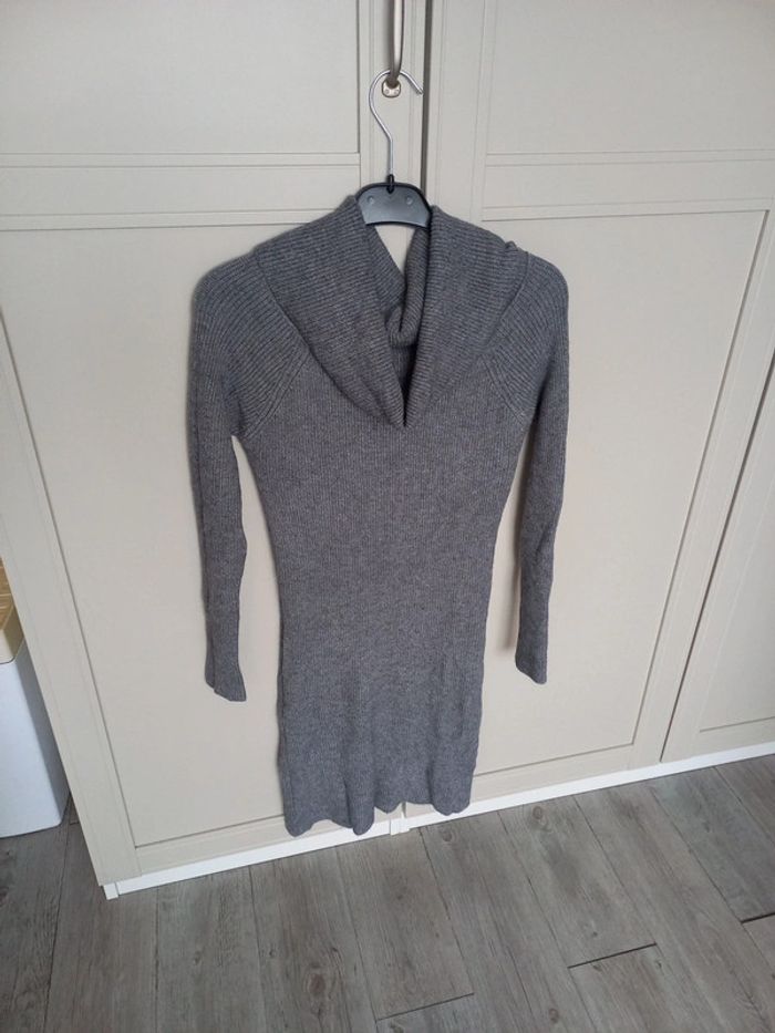 Robe pull femme grise
