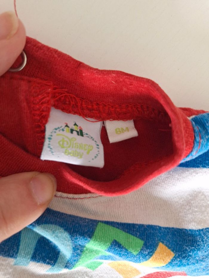Body court rouge Mickey 6 mois - photo numéro 3
