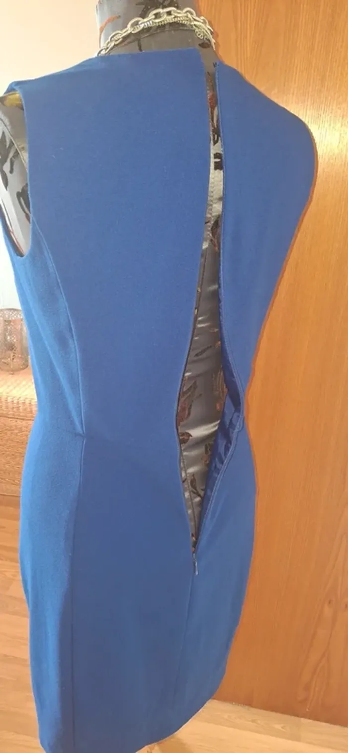Robe moulante mango bleu électrique taille m - photo numéro 6