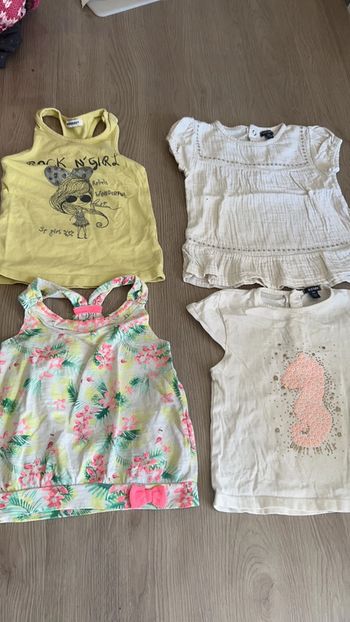 Lot de 4 tee shirt Kiabi en 18 mois