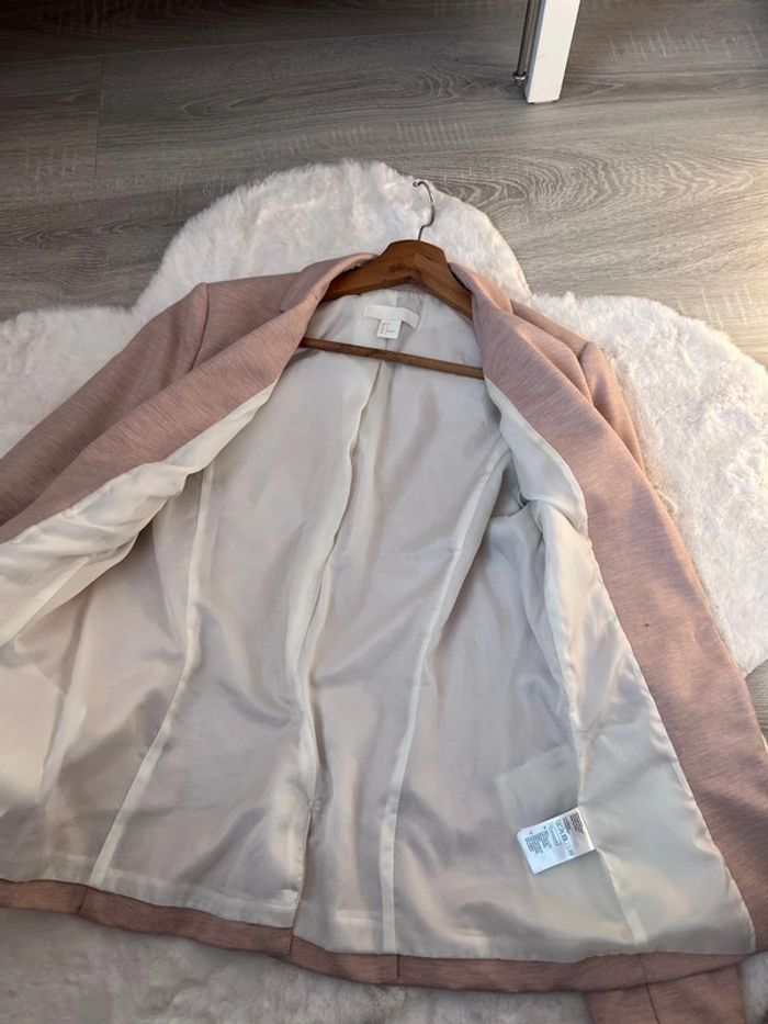 Blazer femme coton rose poudré H&M 36 - photo numéro 9