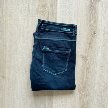 Phildar Slim Jeans Bleu Turquoise Femme Exclusive Vintage Bodycut en très bon état (Taille 40)