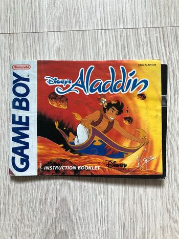 Notice jeux Nintendo Gameboy aladdin
