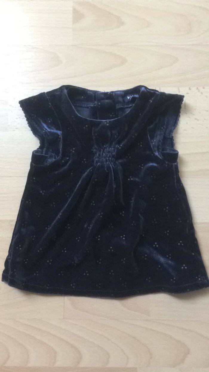 Tunique velours noire 3 mois