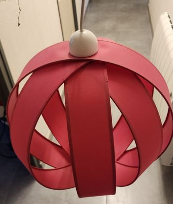 Suspension lustre rose 