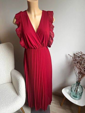 Robe longue couleur bordeaux tendance