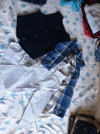 Lot chemises hiver + gilet sans manche