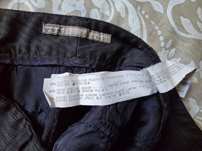 📌 Pantalon Zara Basic Noir Fines Rayures - photo numéro 8