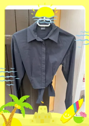 Chemise courte chemiser avec ruban S 36 Gina tricot