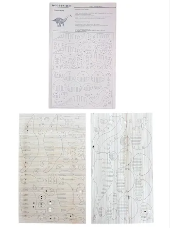 Maquette en bois dinosaure à assembler Neuf