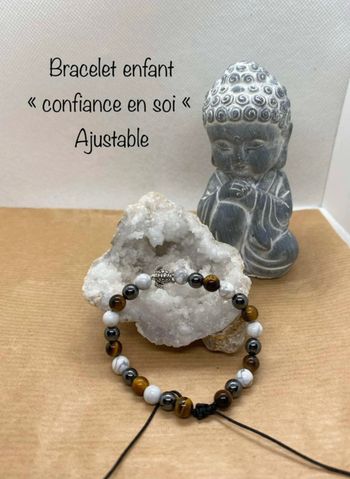 Bracelet enfant ajustable « confiance en soi » lithothérapie