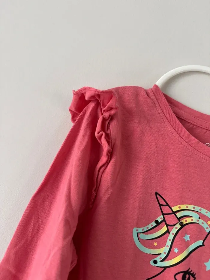 👚T-shirt manche longue - fille - 6 ans - 116 cm- caprice de fille- très bon état- 100% coton - photo numéro 3