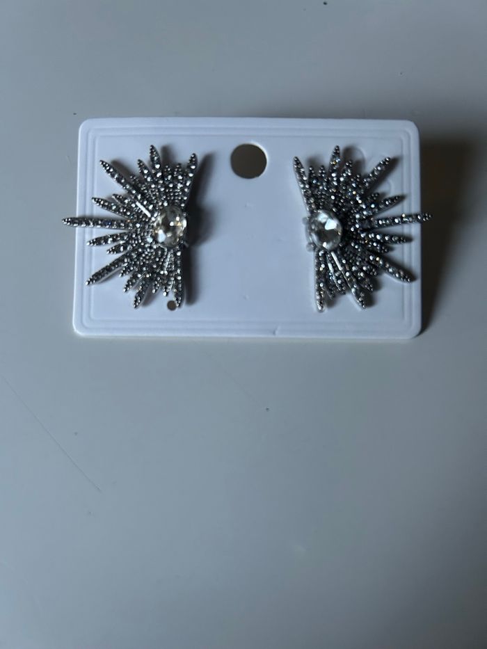 Boucles d’oreilles NEUVES avec étiquette couleur argenté - photo numéro 6