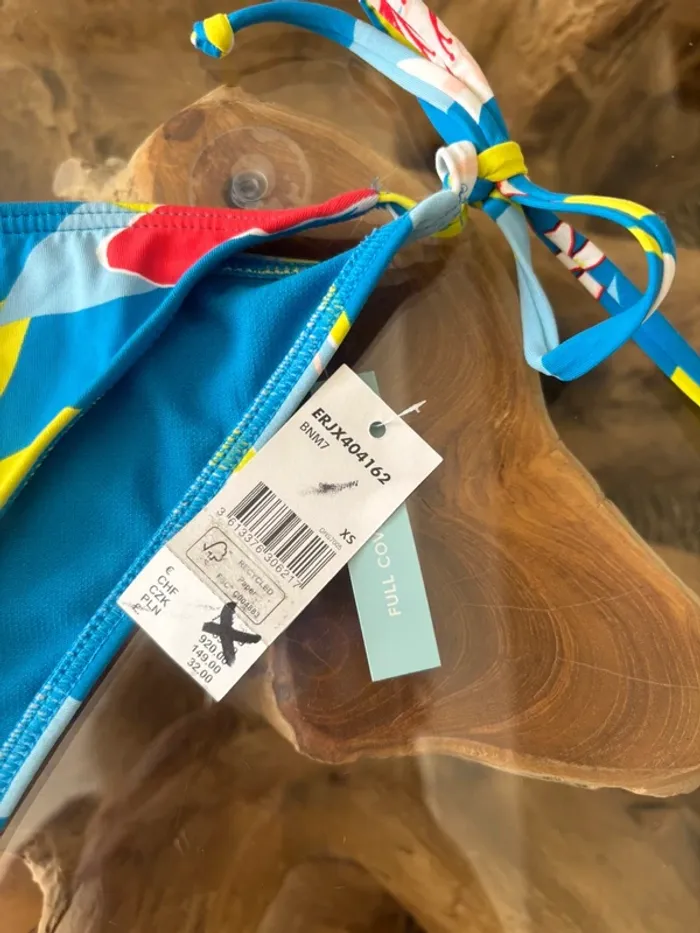 Bas de maillot de bain Roxy bleu fleurs - photo numéro 5