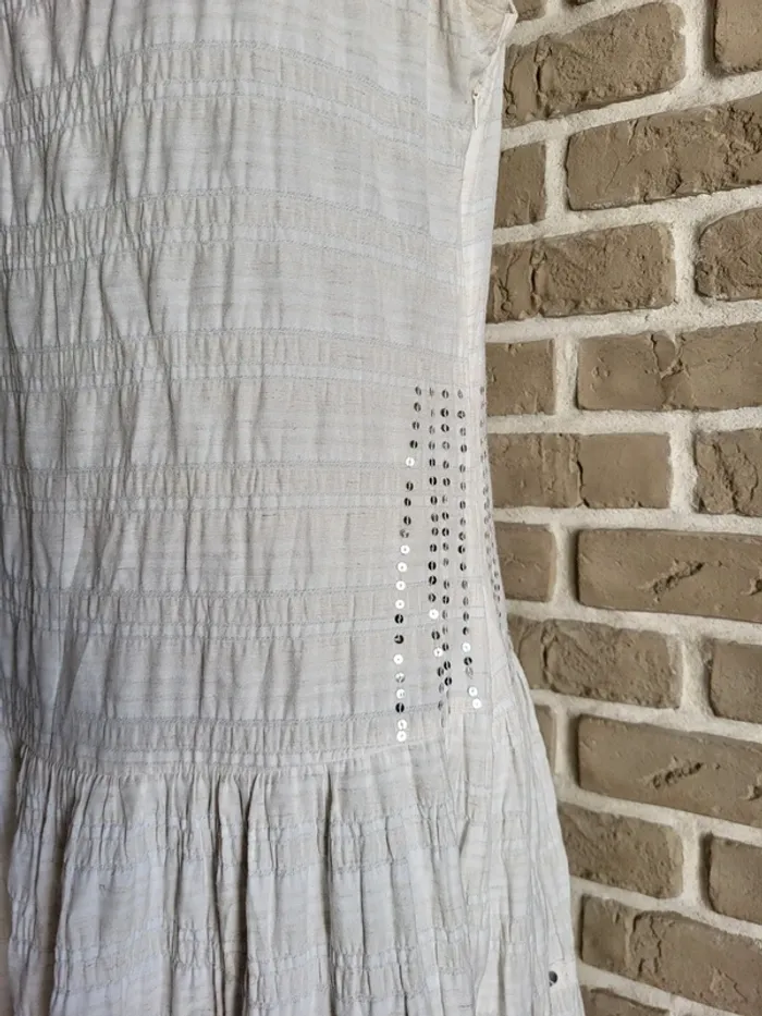 Robe bohème blanche avec sequins Jacqueline Riu - photo numéro 6