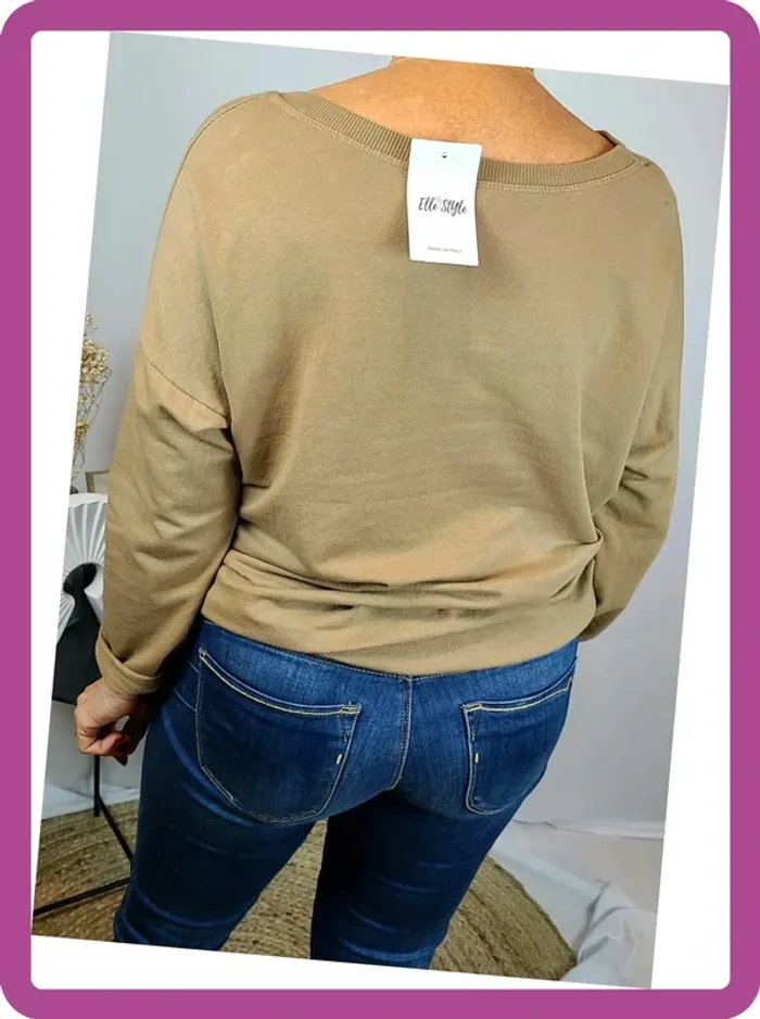 Pull léger Sweat en coton, NEUF avec étiquette - photo numéro 3