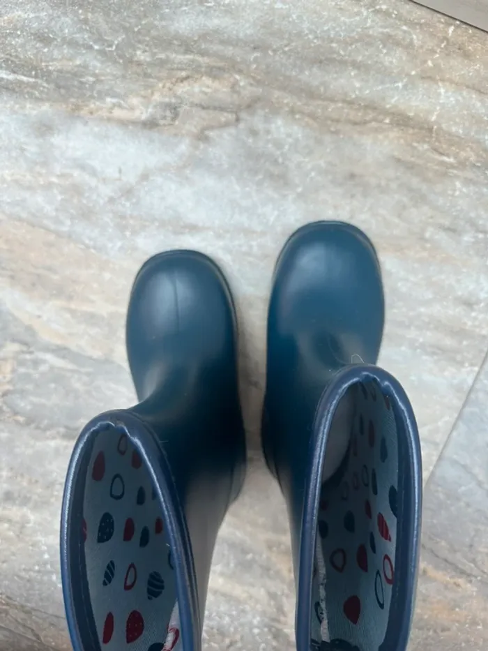 Weishuo Bottes de Pluie Enfant PVC 24 bleu marine - photo numéro 6