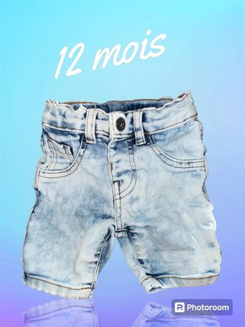 Short en jeans garçon 12 mois