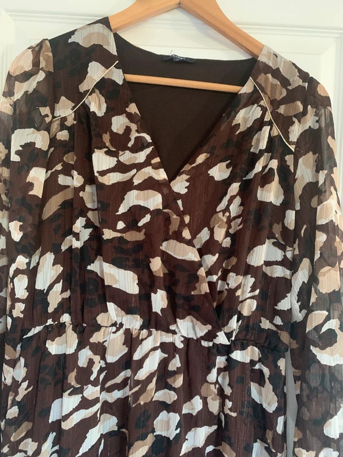Robe longue Kiabi taille 38 manches longues transparentes - photo numéro 3